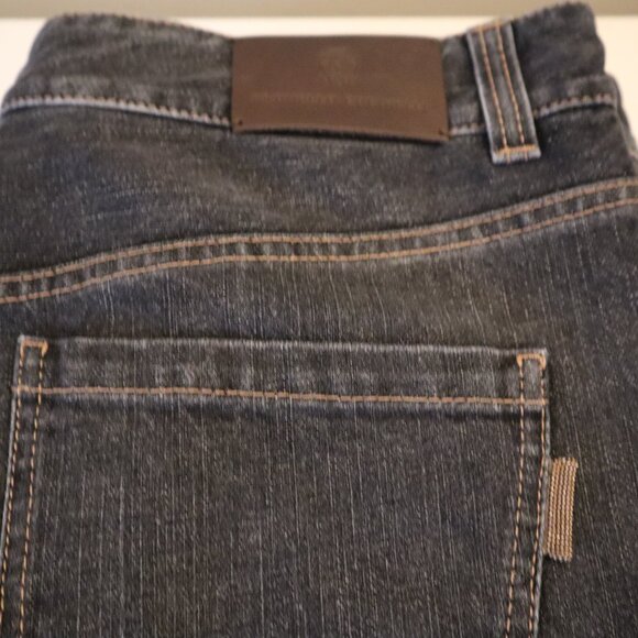 Brunello Cucinelli Monili Tab Jeans Black Denim Relaxed Size 12 New Tag $1,895 - Picture 12 of 16